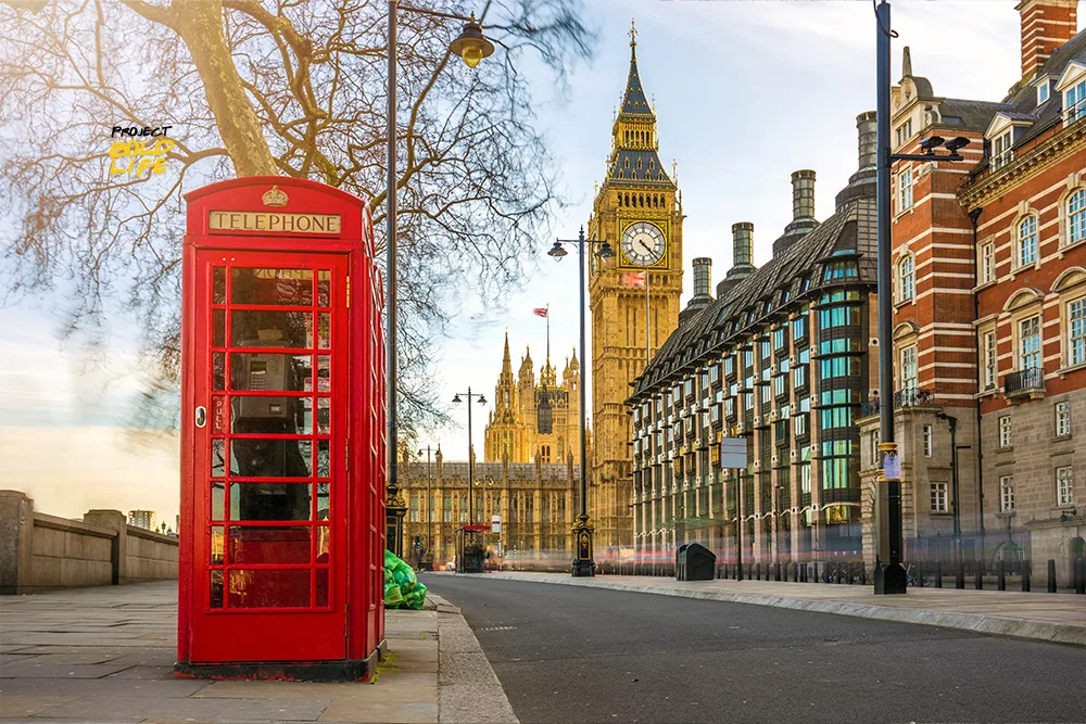 best places to travel internationally - british telephone booth and big ben in london