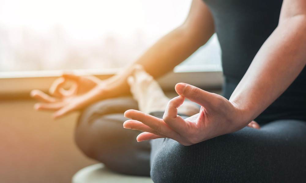 self care meditation in the sunlight