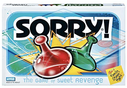 sorry! family board game box cover