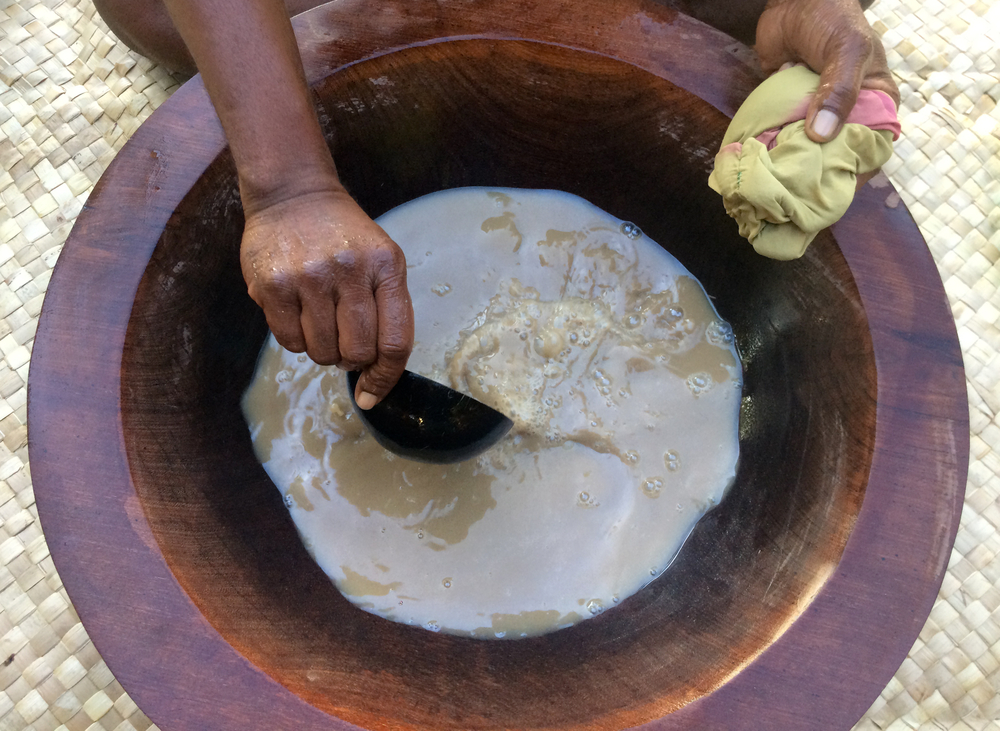 Traditional Kava made from mixing the powdered root of the pepper plant with water and results in a numb feeling and a sense of relaxation