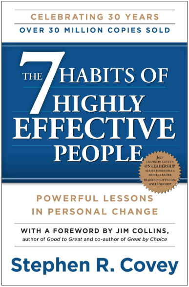 7 habits of highly effective people book cover - a best-selling self-help book