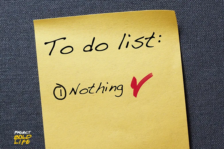a to do list comprised of nothing