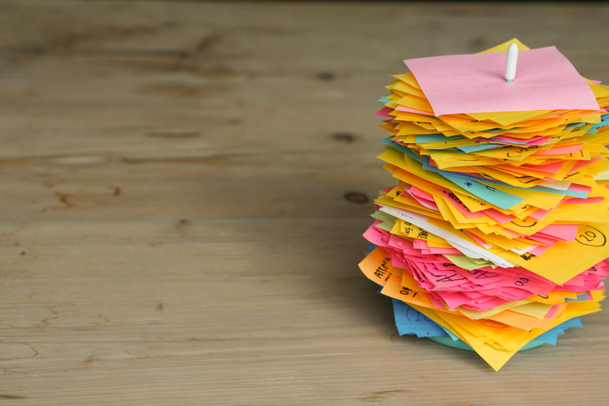 stack of post-it notes - effects of stress on memory