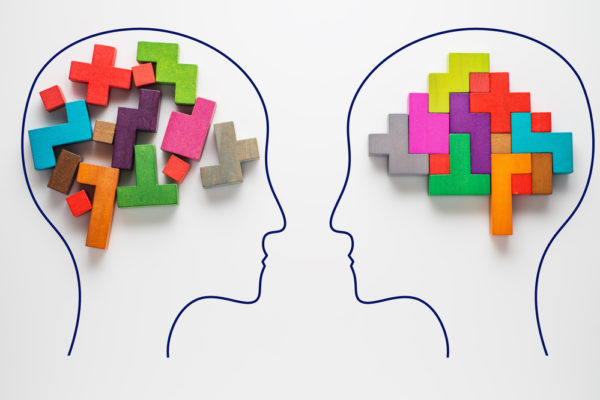 two side by side brain comparisons to show better brain health