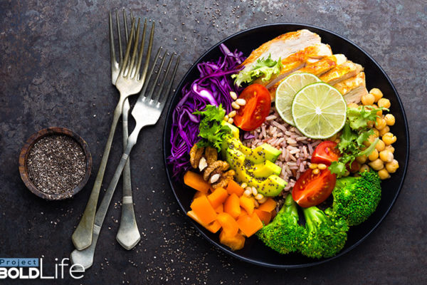 A colorful salad that is pretty darn healthy