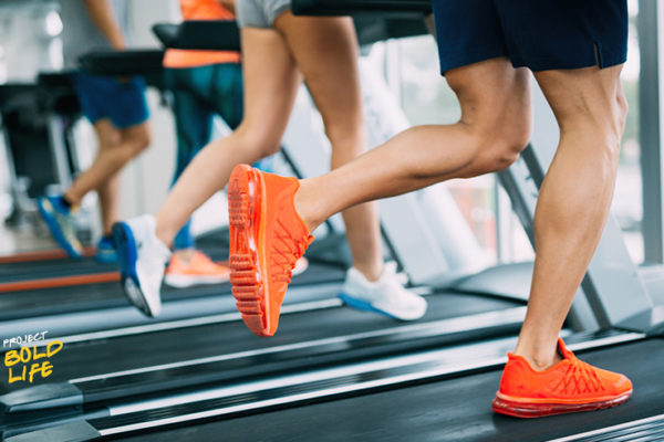 A bunch of people on treadmills at the gym
