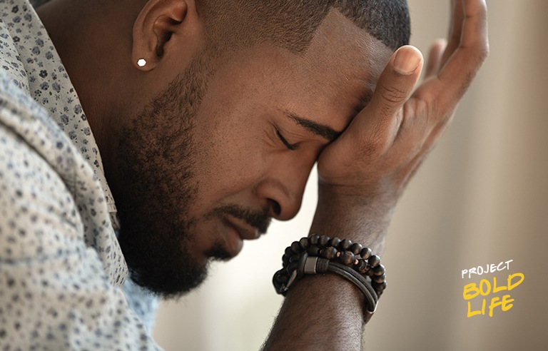 A dude with a splitting headache