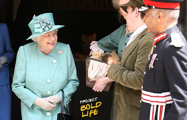 Queen Elizabeth II living bold