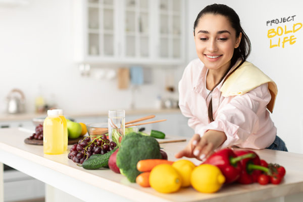 A woman improving her immune system