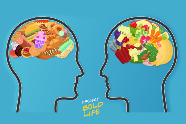 Two brains full of food