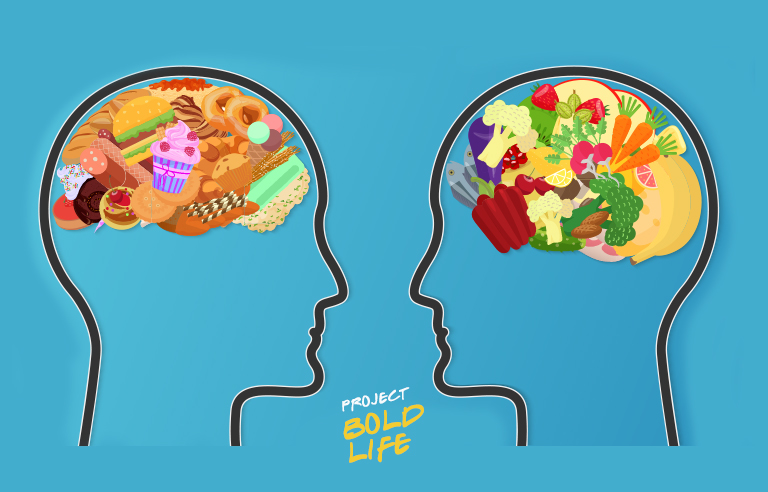 Two brains full of food