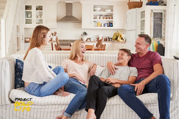 a family talking positive parenting strategies for the teenage years