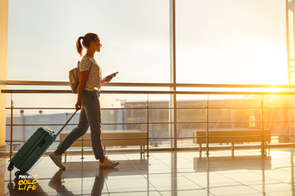 some chick taking a long-haul flight