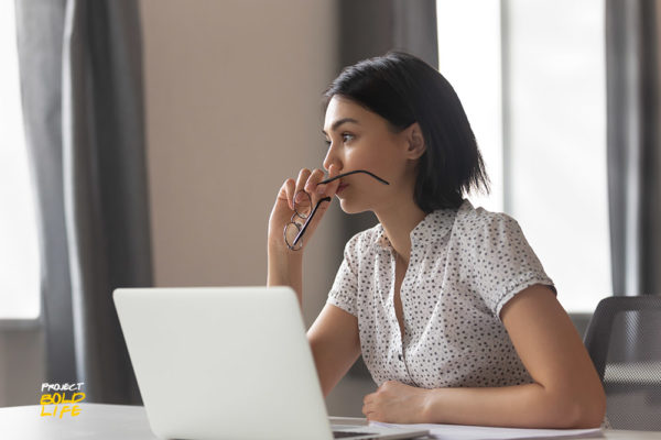 some girl learning how to do a life review